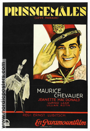 The Love Parade 1930 movie poster Maurice Chevalier Jeanette MacDonald Ernst Lubitsch