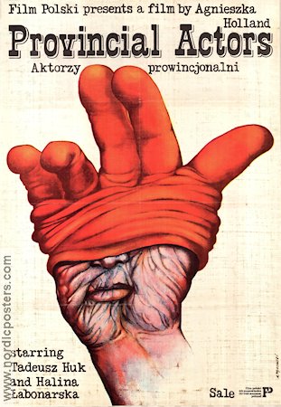 Aktorzy prowincjonalni 1979 poster Tadeusz Huk Agnieszka Holland
