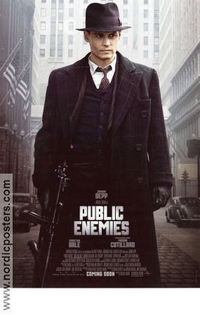 Public Enemies 2009 movie poster Johnny Depp Christian Bale Christian Stolte Michael Mann Mafia