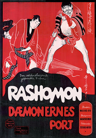 Rashomon 1950 movie poster Toshiro Mifune Machiko Kyo Masayuki Mori Akira Kurosawa Asia