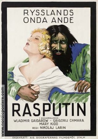 Rasputin 1928 movie poster Wladimir Gaidarow Mary Kidd Nikolai Larin Russia