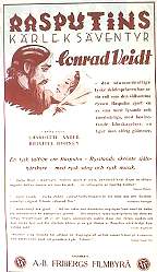 Rasputins kärleksäventyr 1932 movie poster Conrad Veidt Russia