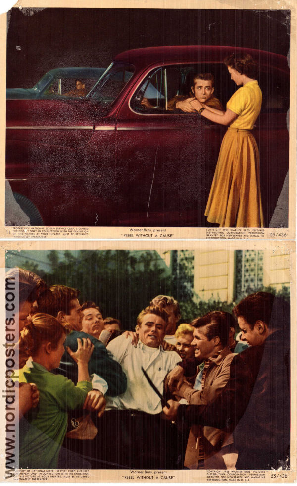 Rebel Without a Cause 1955 lobbykort James Dean Natalie Wood Sal Mineo Nicholas Ray Gäng