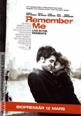 Remember Me 2010 movie poster Robert Pattinson Emilie de Ravin Allen Coulter