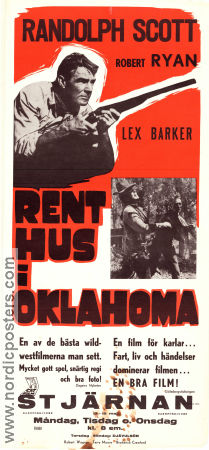 Rent hus i Oklahoma 1948 poster Randolph Scott Robert Ryan Anne Jeffreys Ray Enright