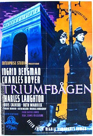 The Arch of Triumph 1949 poster Ingrid Bergman