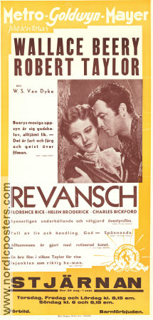 Revansch 1939 poster Wallace Beery Robert Taylor Florence Rice WS Van Dyke