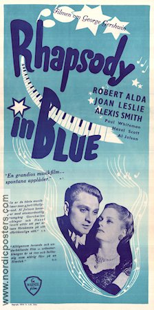Rhapsody in Blue 1945 poster Robert Alda Irving Rapper