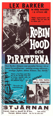 Robin Hood och Piraterna 1960 poster Lex Barker Jocelyn Lane Rossana Rory Giorgio Simonelli