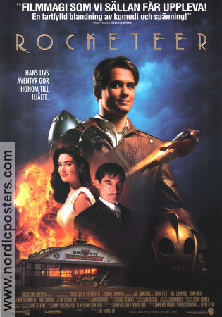 The Rocketeer 1991 movie poster Bill Campbell Timothy Dalton Jennifer Connelly Joe Johnston From comics