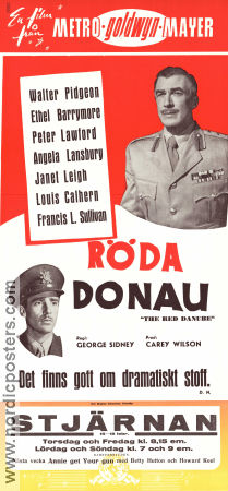 Röda Donau 1949 poster Walter Pidgeon Ethel Barrymore Peter Lawford George Sidney