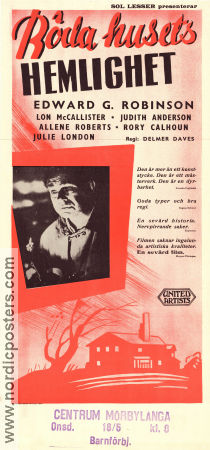 Röda husets hemlighet 1947 poster Edward G Robinson Lon McCallister Judith Anderson Delmer Daves Film Noir