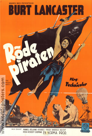 The Crimson Pirate 1952 poster Burt Lancaster Robert Siodmak