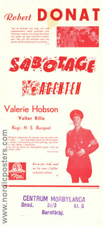 Sabotageagenten 1943 poster Robert Donat Valerie Hobson Walter Rilla Harold S Bucquet Hitta mer: Nazi