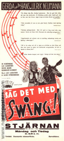 Säg det med swing 1940 poster Ib Schönberg Sigrid Horne-Rasmussen Lau Lauritzen Danmark