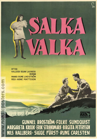 Salka Valka 1954 poster Gunnel Broström Folke Sundquist Margaretha Krook Arne Mattsson