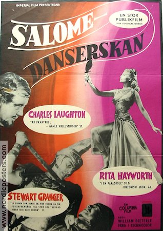 Salome 1953 movie poster Rita Hayworth Charles Laughton Stewart Granger Dance