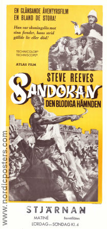 Sandokan den blodiga hämnden 1963 poster Steve Reeves Genevieve Grad Andrea Bosic Umberto Lenzi