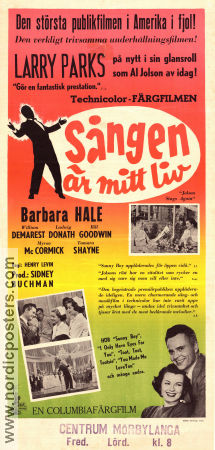 Jolson Sings Again 1949 movie poster Larry Parks Barbara Hale William Demarest Henry Levin