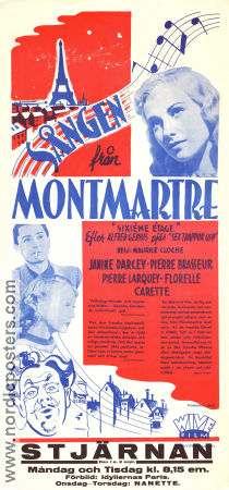 Sången från Montmartre 1940 poster Janine Darcey Pierre Brasseur Pierre Larquey Maurice Cloche