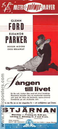 Sången till livet 1955 poster Glenn Ford Eleanor Parker Roger Moore Curtis Bernhardt