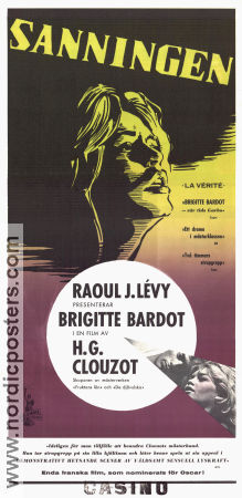 La vérité 1960 poster Brigitte Bardot Henri-Georges Clouzot