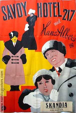 Savoy Hotel 217 1937 movie poster Hans Albers Art Deco