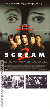 Scream 2 1997 movie poster David Arquette Courteney Cox Sarah Michelle Gellar Wes Craven
