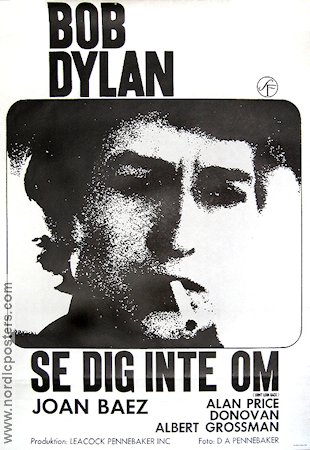 Se dig inte om 1965 movie poster Bob Dylan Smoking Rock and pop