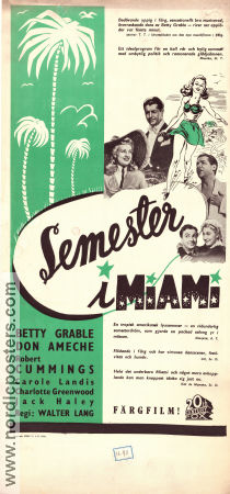 Semester i Miami 1941 poster Don Ameche Betty Grable Robert Cummings Walter Lang Musikaler