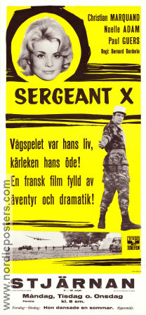 Sergent X 1960 movie poster Noelle Adam Christian Marquand Paul Guers Bernard Borderie