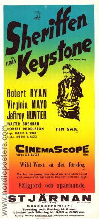 Sheriffen från Keystone 1956 poster Robert Ryan Virginia Mayo Jeffrey Hunter Robert D Webb