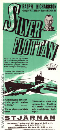 Silverflottan 1943 poster Ralph Richardson Googie Withers Esmond Knight Vernon Sewell Skepp och båtar