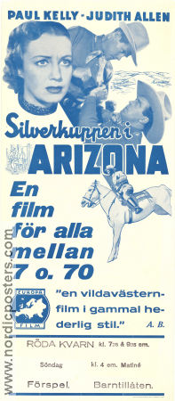 Silverkuppen i Arizona 1937 poster Paul Kelly Judith Allen Johnny Arthur Howard Bretherton