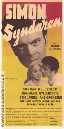 Simon syndaren 1954 movie poster Ann-Marie Gyllenspetz Stig Järrel Sven-Eric Gamble Gunnar Hellström