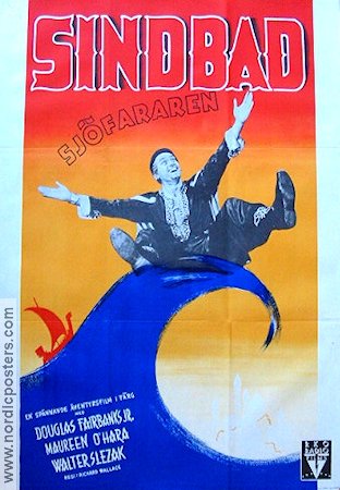 Sinbad the Sailor 1947 movie poster Douglas Fairbanks Jr Maureen O´Hara Adventure and matine
