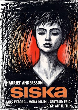 Siska 1962 movie poster Harriet Andersson Lars Ekborg Artistic posters