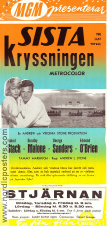 Sista kryssningen 1960 poster Robert Stack Dorothy Malone George Sanders Andrew L Stone Skepp och båtar