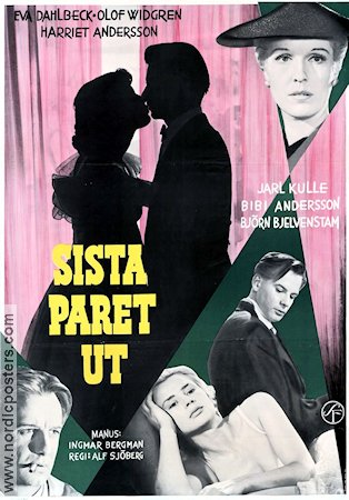 Last Pair Out 1956 movie poster Ingmar Bergman Eva Dahlbeck Jarl Kulle Bibi Andersson Olof Widgren Harriet Andersson Björn Bjelvenstam Alf Sjöberg