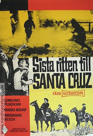 Sista ritten till Santa Cruz 1965 movie poster Edmund Purdom