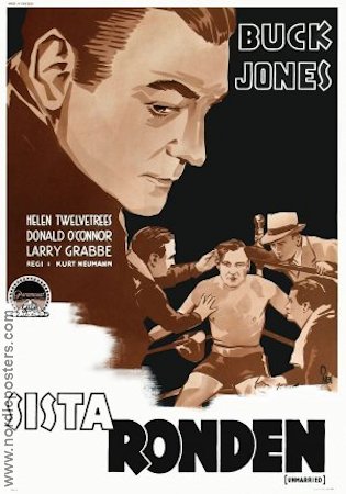 Unmarried 1939 movie poster Buck Jones Boxing