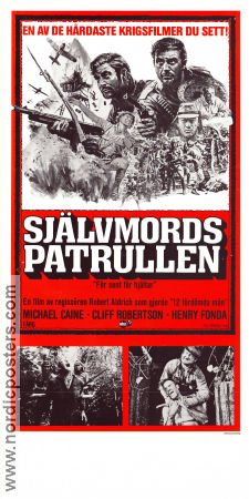 Självmordspatrullen 1970 poster Michael Caine Cliff Robertson Ian Bannen Robert Aldrich