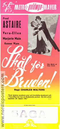 Skål för bruden 1952 poster Fred Astaire Vera-Ellen Marjorie Main Charles Walters Dans Musikaler