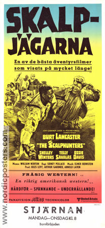 Skalpjägarna 1968 poster Burt Lancaster Shelley Winters Telly Savalas Sydney Pollack