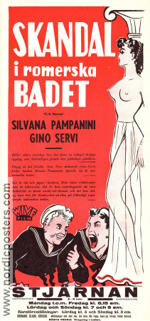 Skandal i romerska badet 1951 poster Carlo Campanini Walter Chiari Silvana Pampanini Mario Soldati