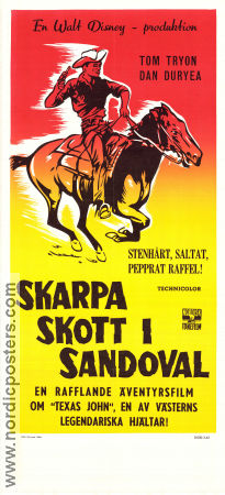 Skarpa skott i Sandoval 1961 poster Tom Tryon John Alderson Lyle Bettger Harry Keller