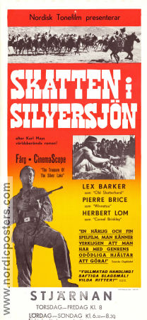 Skatten i silversjön 1962 poster Pierre Brice Lex Barker Herbert Lom Harald Reinl