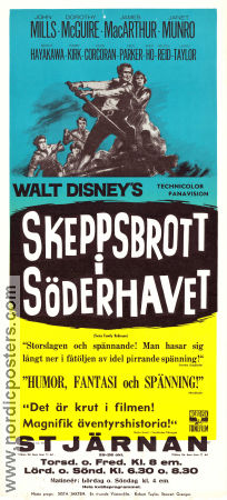 Skeppsbrott i Söderhavet 1960 poster John Mills Dorothy McGuire James MacArthur Ken Annakin