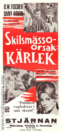 Skilsmässoorsak 1960 poster OW Fischer Dany Robin Violetta Ferrari Cyril Frankel