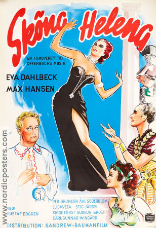 Sköna Helena 1951 poster Eva Dahlbeck Gustaf Edgren